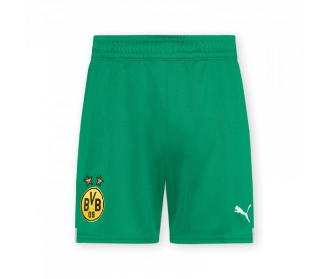 Borussia Dortmund Mens Green Goalkeeper Shorts 2022-23