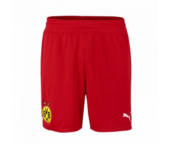 Borussia Dortmund Mens Red Goalkeeper Shorts 2022-23