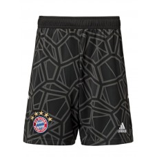 FC Bayern Mens Black Goalkeeper Shorts 2022-23