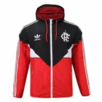 Flamengo Mens Windrunner Full Zip Hooded Jacket Red 23-24