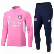 Olympique Lyonnais Pink Training Technical Football Tracksuit 2022-23