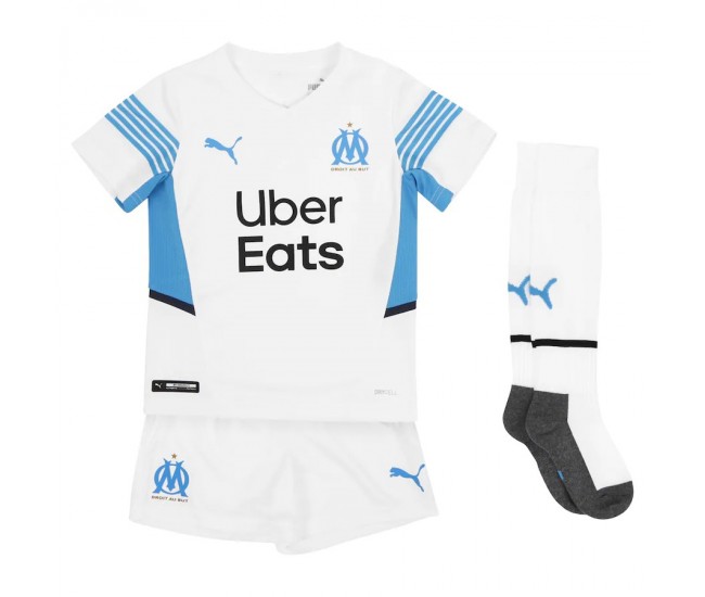 Olympique De Marseille Home Kids Kit 2021-22
