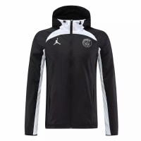 PSG Jordan Mens Black Windrunner Football Jacket 2022-23