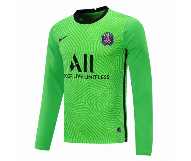 Paris Saint Germain Goalkeeper Long Sleeve Jersey Green 2020 2021