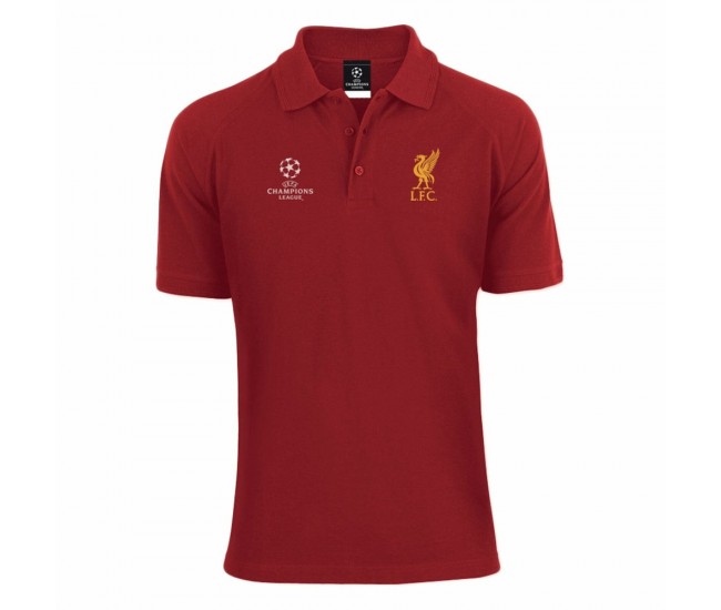 Liverpool FC Red Mens Champions League Polo T-Shirt 