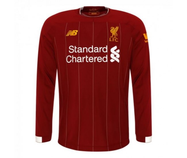 Liverpool Long Sleeve Home Shirt 2019/20