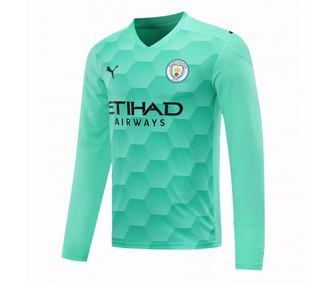 Manchester City Goalkeeper Long Sleeve Jersey Green 2020 2021