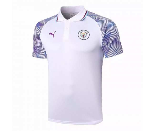 Manchester City Fc Icon White Polo Shirt 2021