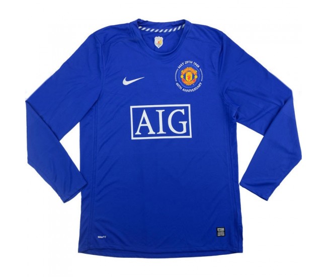 Manchester United Retro Third Long Sleeve Jersey 2008 2009