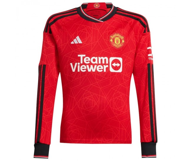 Manchester United Men's Long Sleeve Home Jersey 23-24