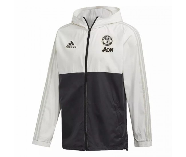 Manchester United All Weather Windrunner Jacket White Black 2020 2021