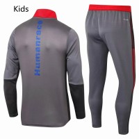 Manchester United Training Soccer Tracksuit Human Race Grey Kids 2021
