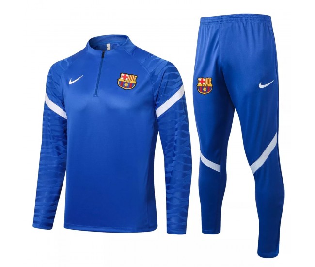 FC Barcelona Blue Training Technical Football Tracksuit 2021-22