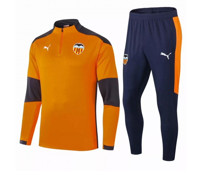 Valencia Technical Training Soccer Tracksuit Orange 2020 2021