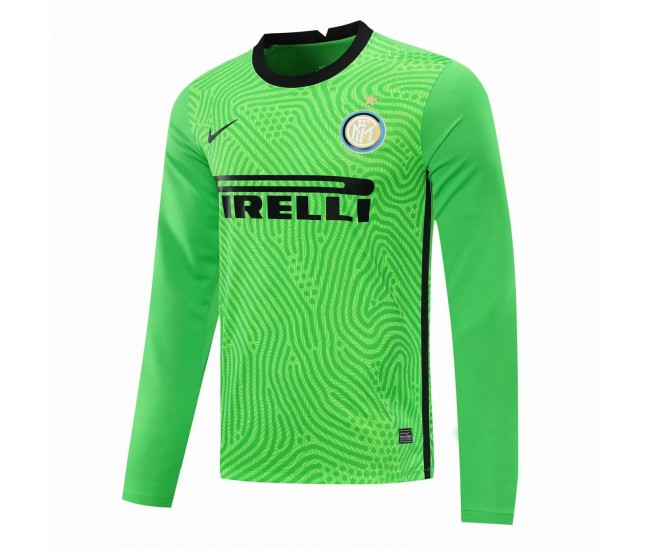 Inter Milan Goalkeeper Long Sleeve Jersey Green 2020 2021
