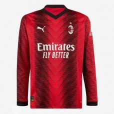 AC Milan Mens Long Sleeve Home Jersey 23-24