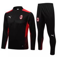 AC Milan Black Training Technical Football Tracksuit 2021-22