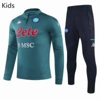 SSC Napoli Training Technical Soccer Tracksuit Green Kids 2020
