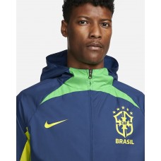 Brazil Blue All Weather Football Jacket 2022