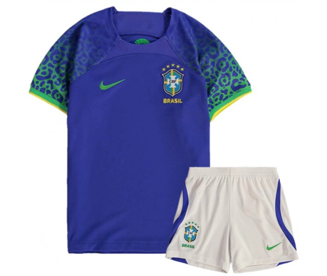 Brazil Away Kids Kit 2022-23